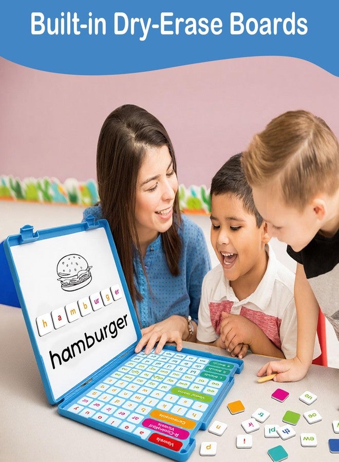 Aizweb Phonics Magnetic Letter Tiles,All-in-one Magnetic Phonics Kit,Reading &Spelling Games with Dry-Erase Boards&Storage Case,Phonics Games for Preschool Pre k& Kindergarten Classroom Learning - Image 2
